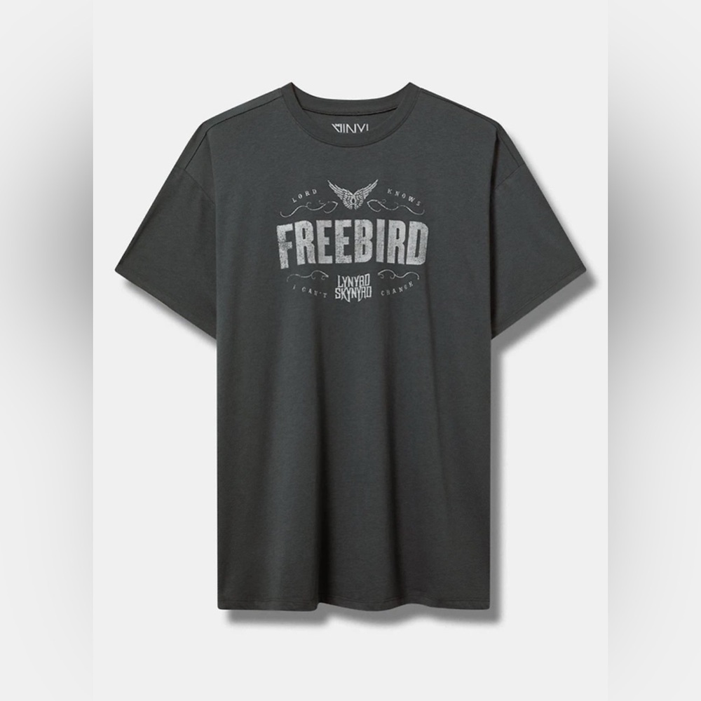torrid NWOT Vinyl Icons Lynard Skynard 'Freebird' Graphic Tee- Size 1